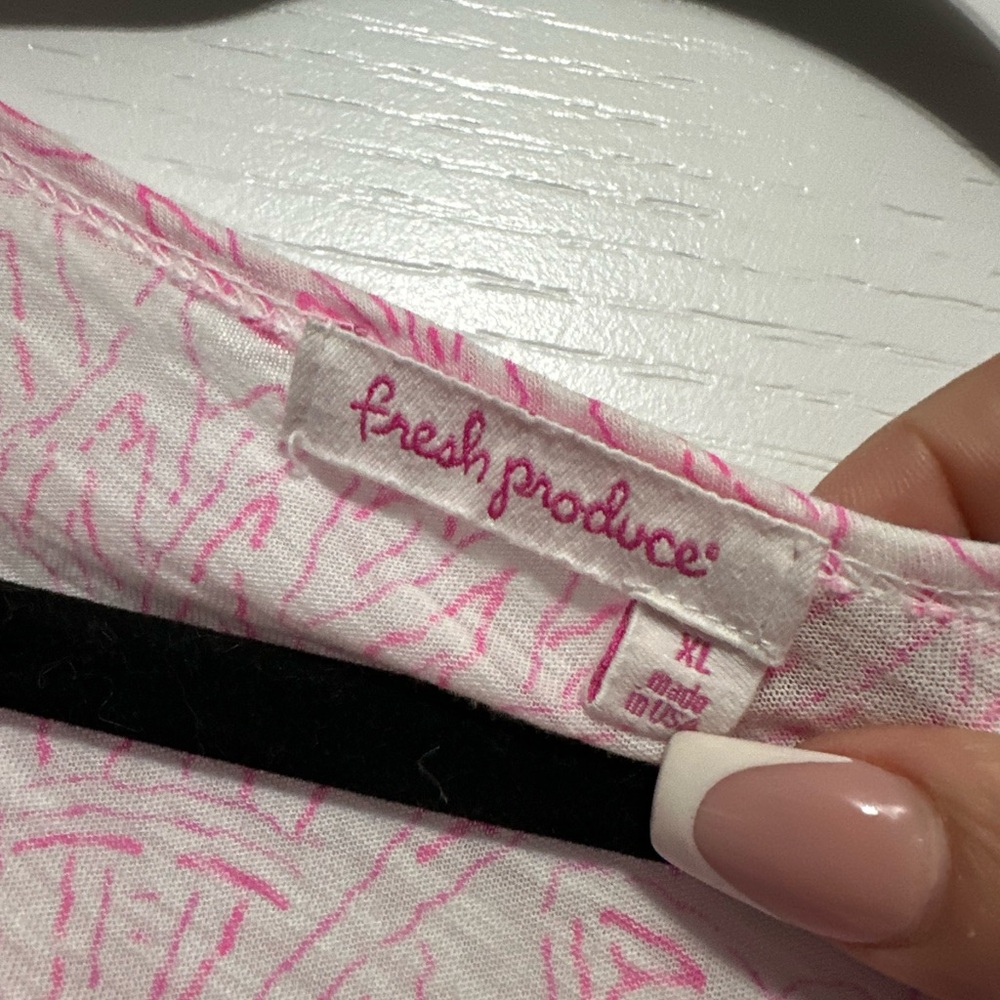 Fresh Produce Pink Swirl Tunic XL MADE IN USA - Picture 2 of 2